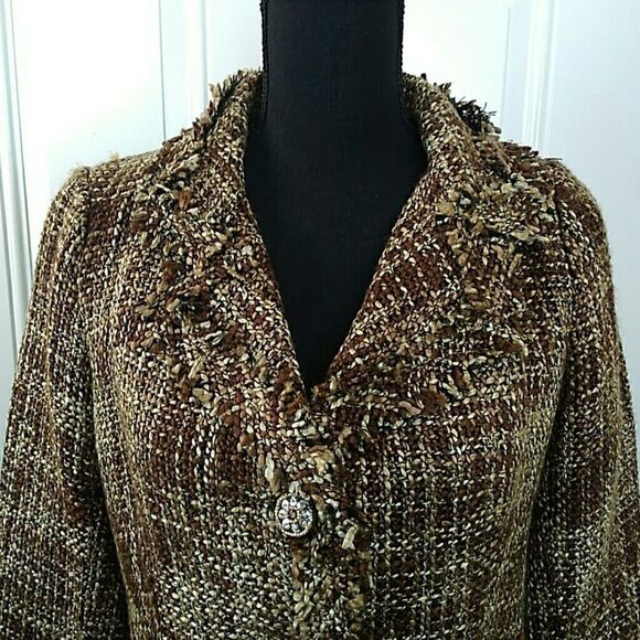 Connection 18 acrylic jacket with brown tones - Picture 2 of 8